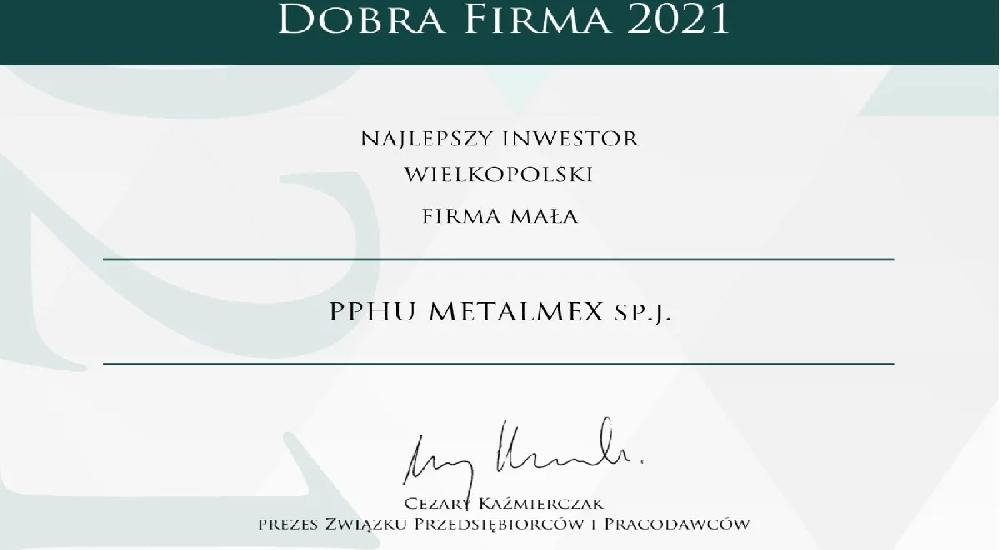 Metalmex laureatem konkursu Dobra Firma 2021 - Metalmex - 153